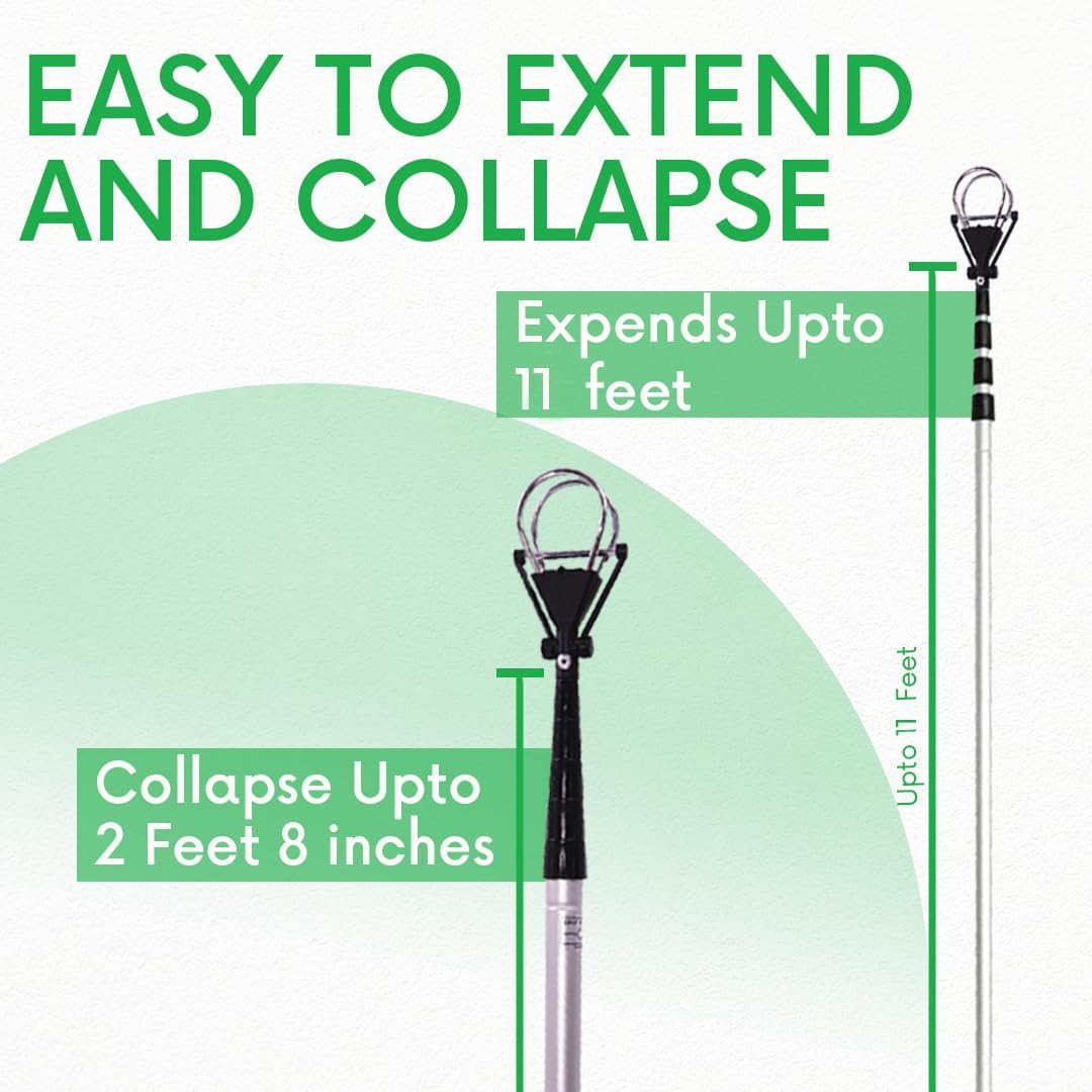 Stainless Steel Telescopic Design Golf Ball Retriever - Extends up to 12 Feet