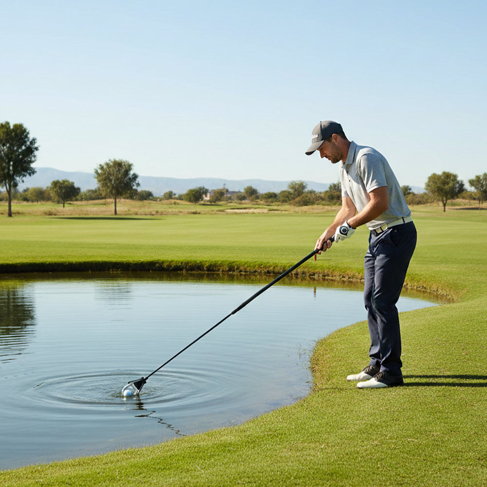Stainless Steel Telescopic Design Golf Ball Retriever - Extends up to 16 Feet