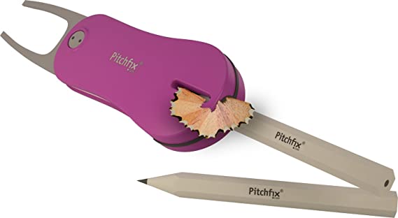 Pitchfix Switchblade Hybrid 2.0 Divot tool with Removable Ball Marker (Purple/White)