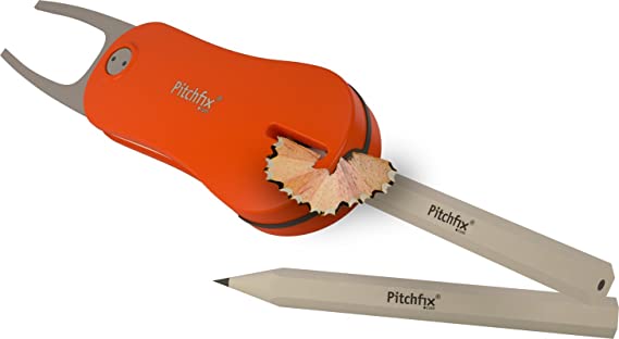 Pitchfix Switchblade Divot Tool Hybrid 2.0 with Removable Ball Marker (Orange/White)