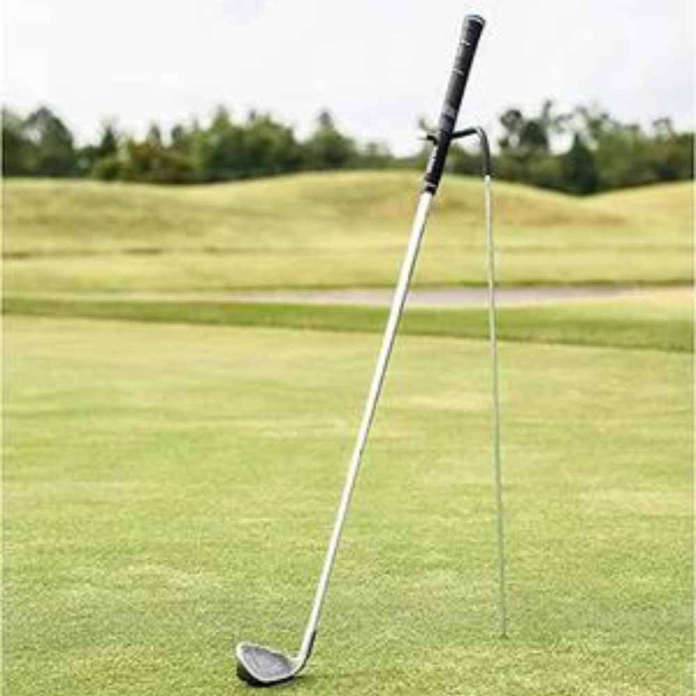 V-Shaped Golf Club Stand and Club Caddy Made of Highly Durable Zinc Plated Steel (Black)