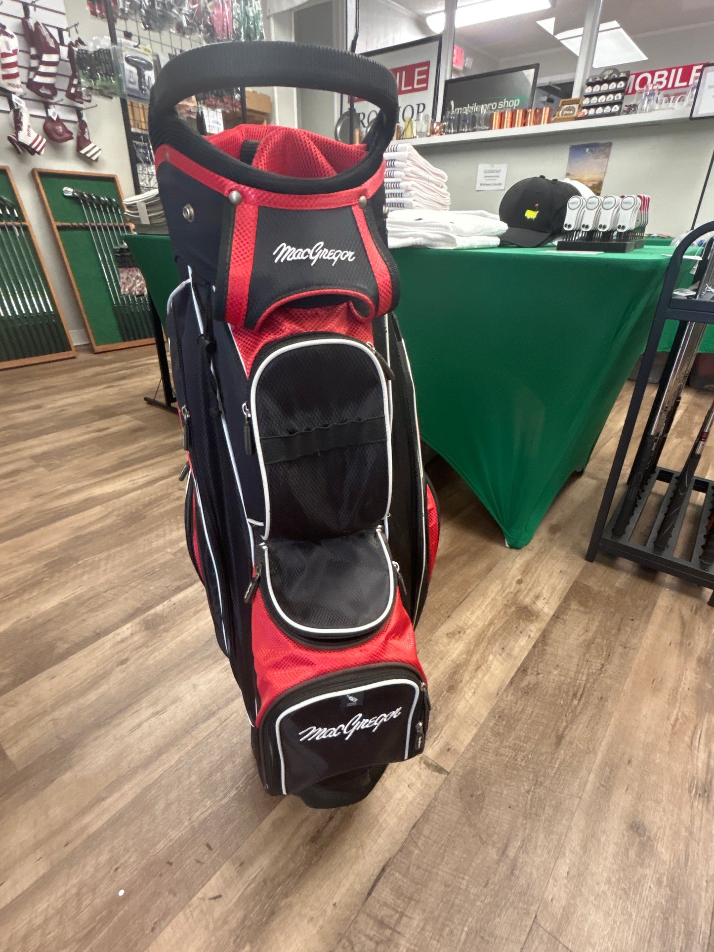 NEW McGregor TOURNEY Cart Bag Lightweight Red&Black