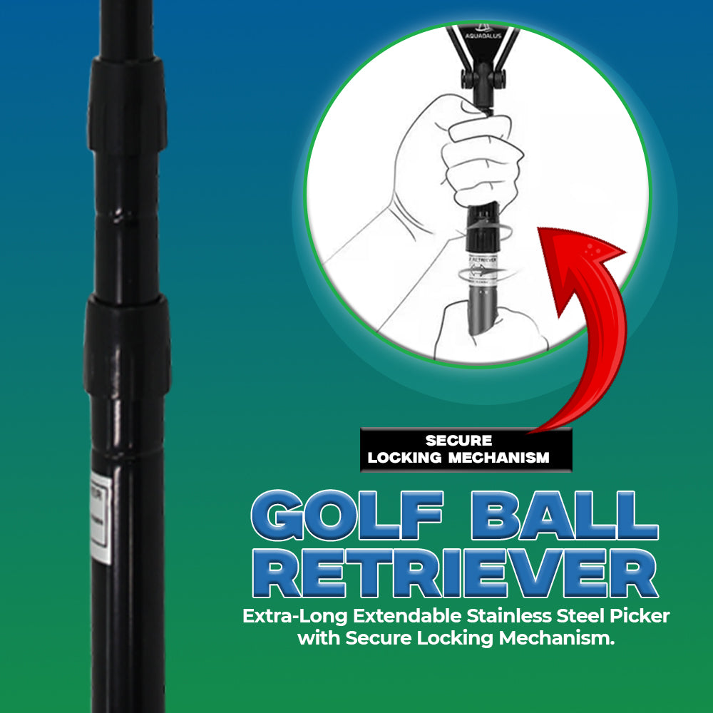 Stainless Steel Telescopic Design Golf Ball Retriever - Extends up to 16 Feet
