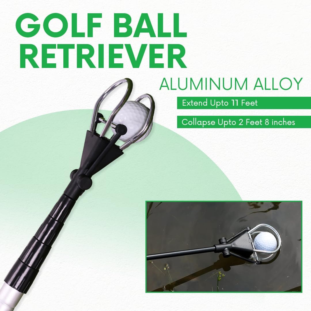 Stainless Steel Telescopic Design Golf Ball Retriever - Extends up to 12 Feet