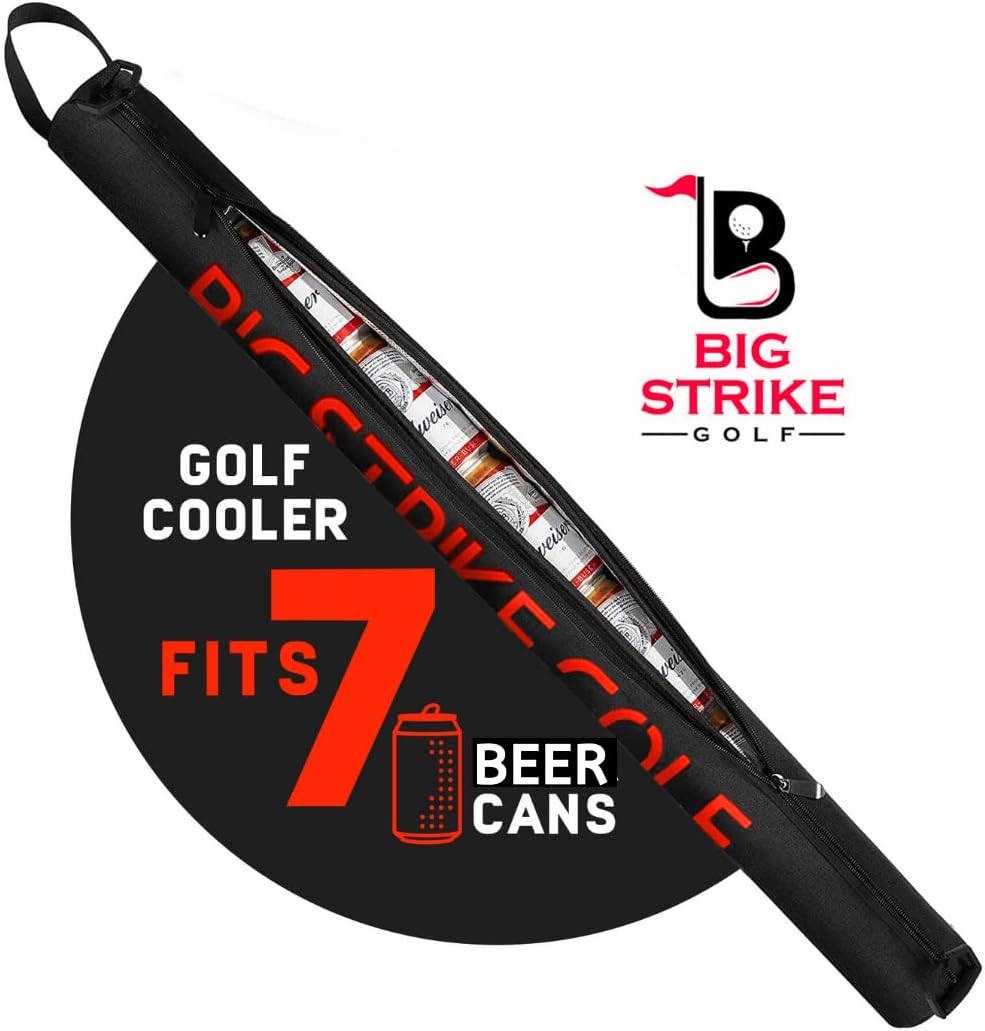 Beer Sleeve for Golf Bag - Cherry Red