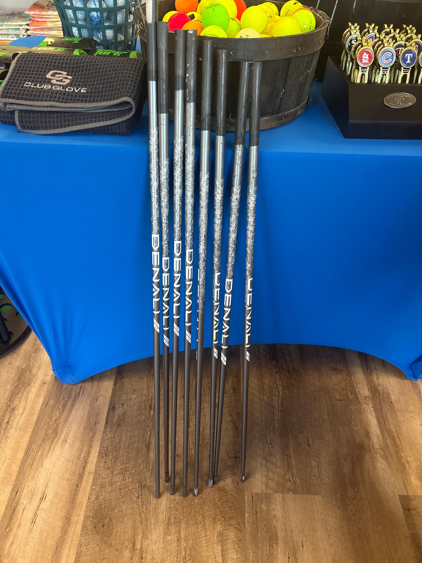 Set of 8 Project X Denali Frost Silver 70g 6.0 Stiff Flex Shafts