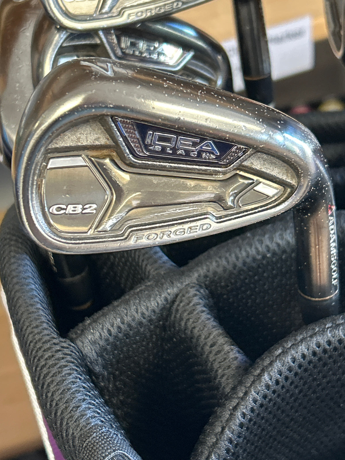 Adams Idea Black CB2 Forged Iron Set 4-PW — 7 clubs Stiff Flex RH