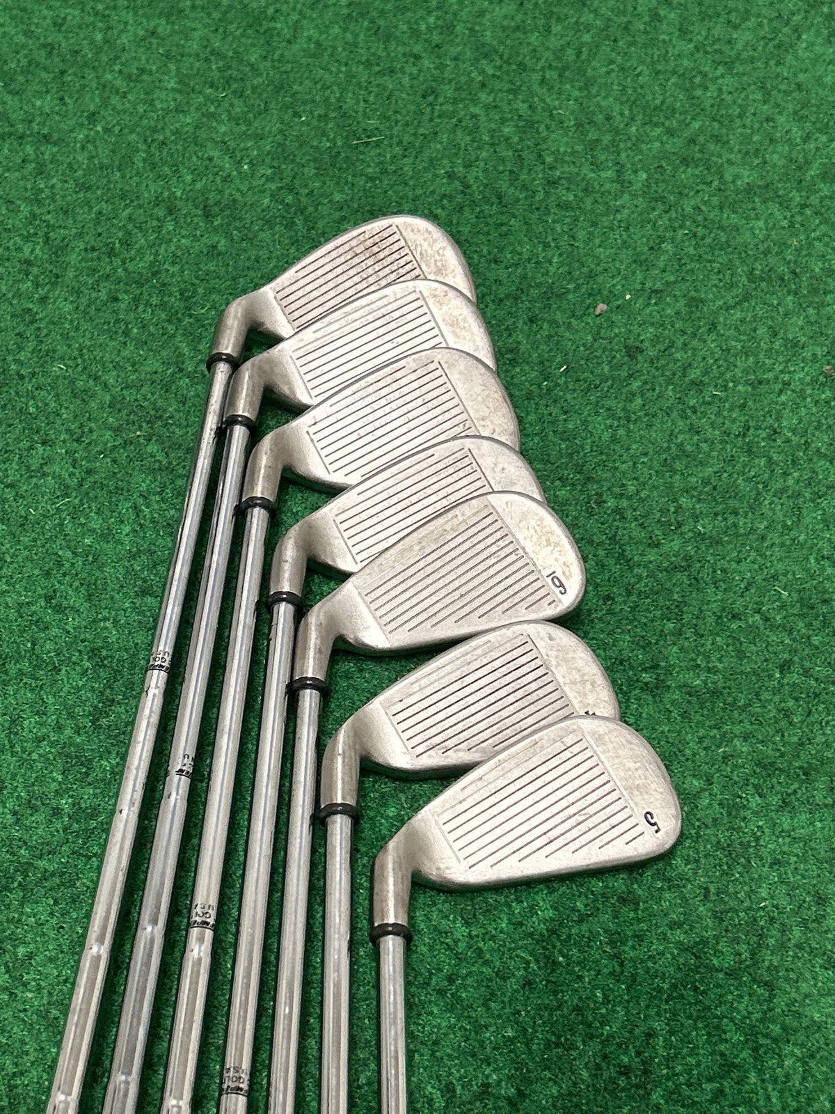 Callaway Steelhead X-14 4–PW iron set with True Temper Dynamic Gold R300 steel shafts.