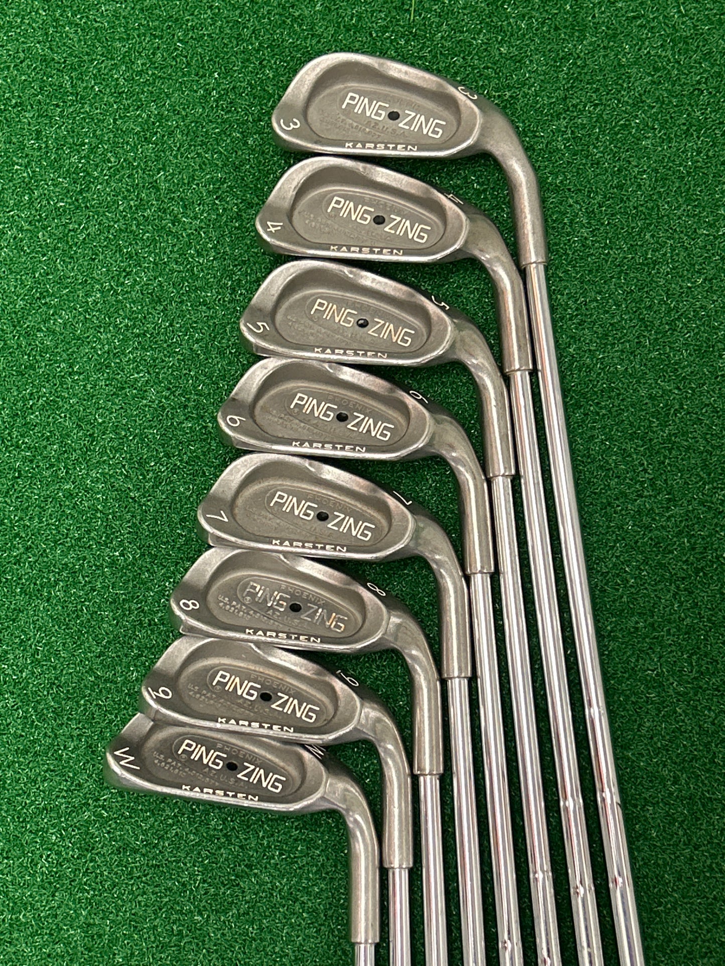 PING ZING iron set, 3–W(8 clubs) Black Dot RH