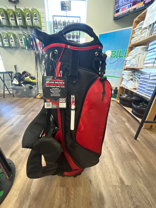 Tour Gear Deluxe Golfer’s 300 Series Stand Bag — NEW with tags Black / Red