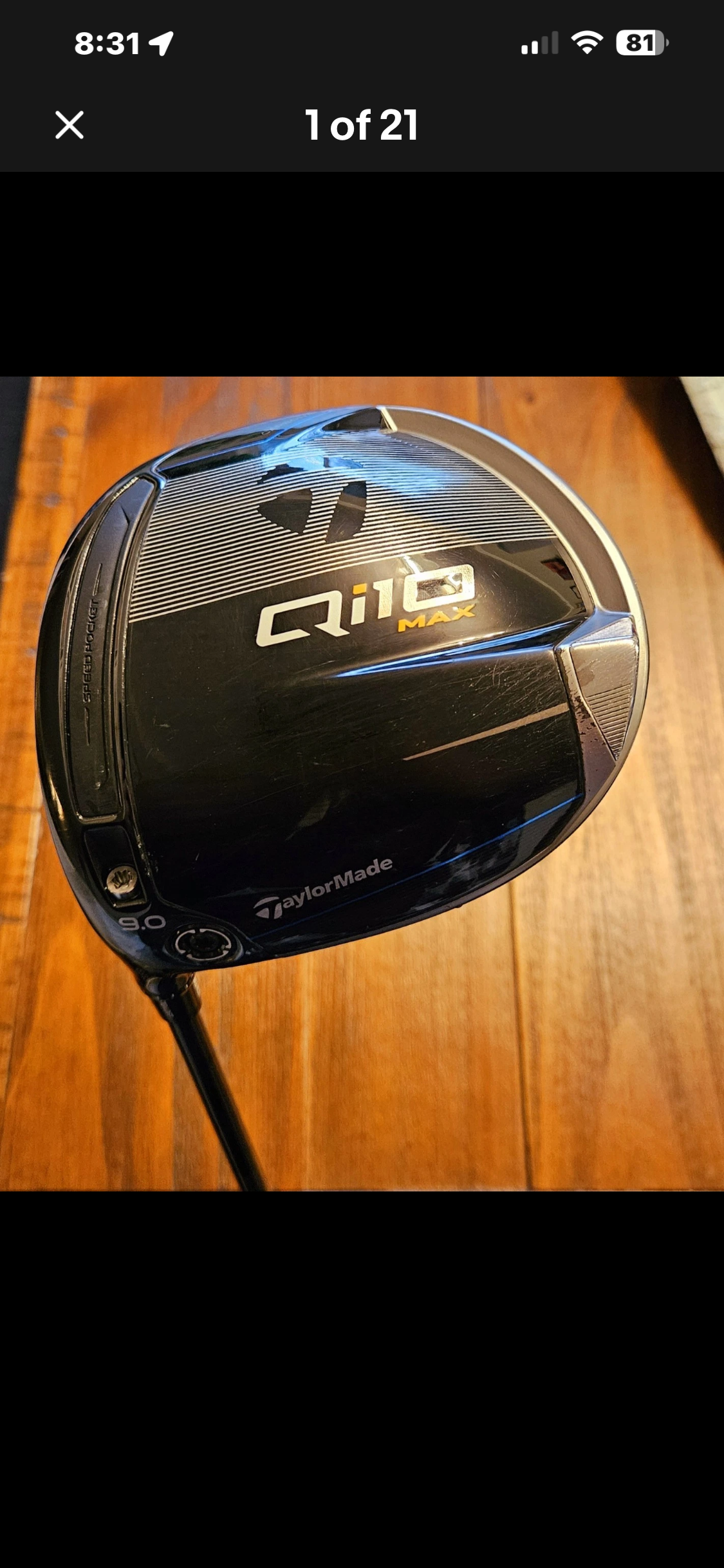 TaylorMade Qi10 Max 9° driver Stiff Flex LH