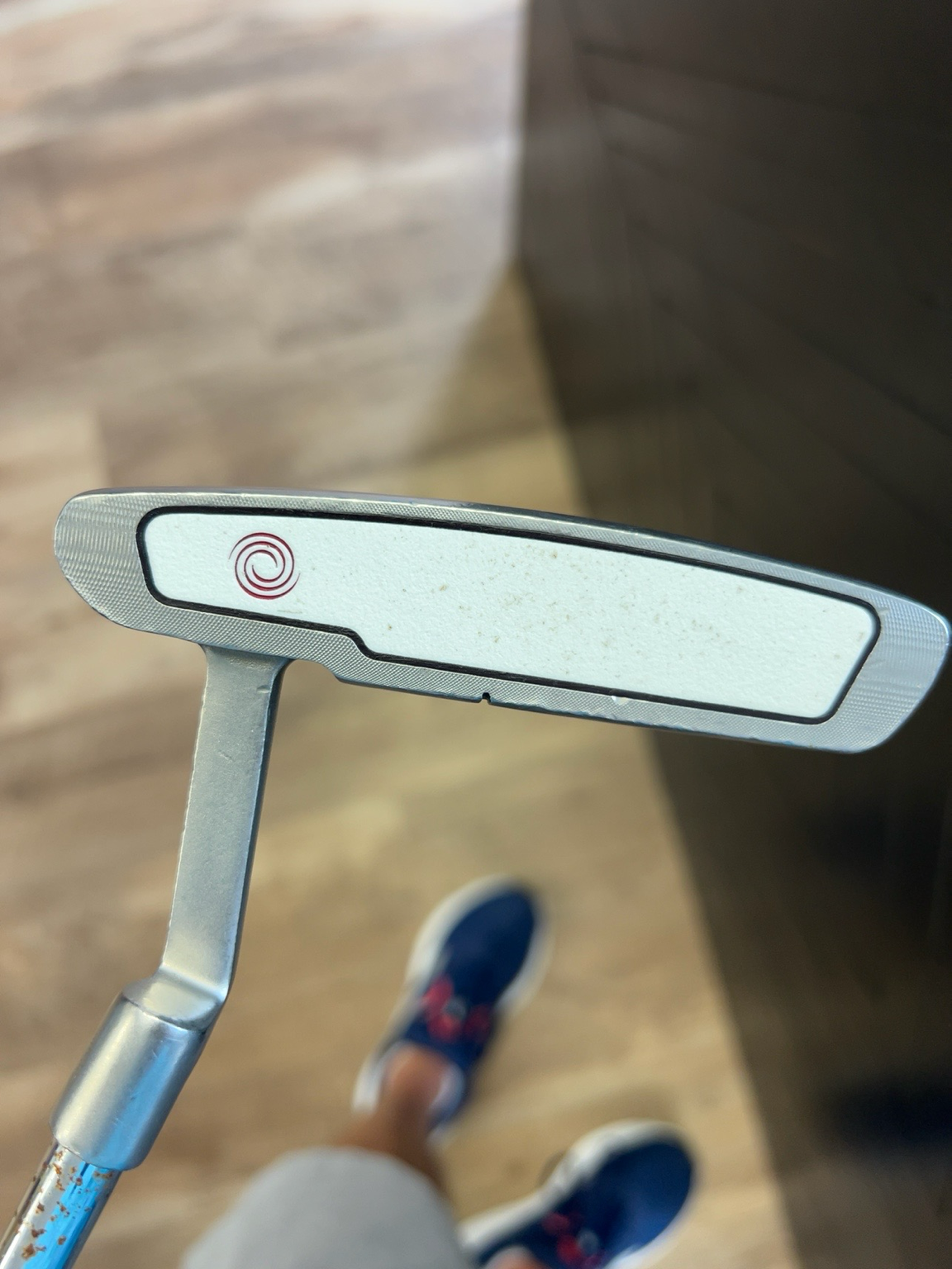 White Hot Pro #1 blade putter with the original White Hot insert and a SuperStroke grip.