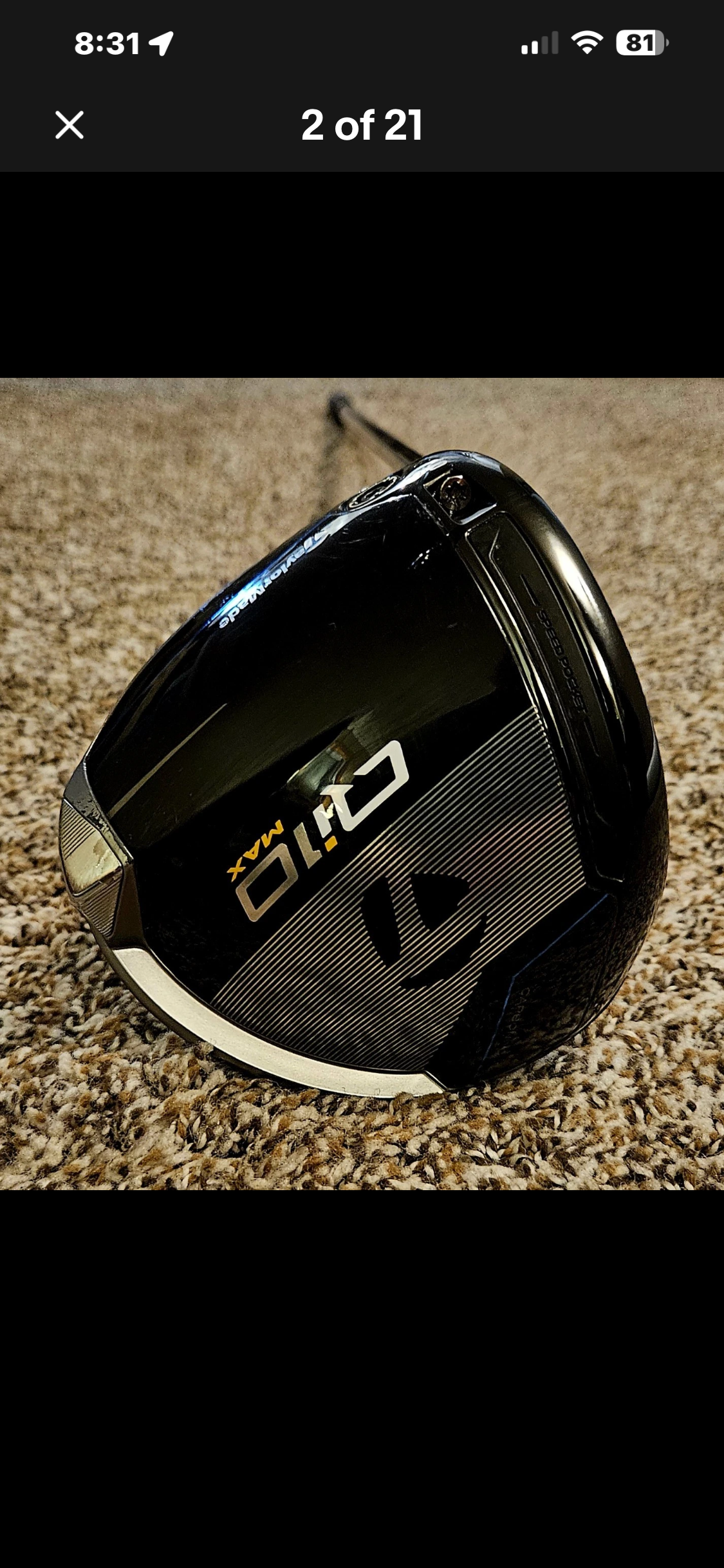 TaylorMade Qi10 Max 9° driver Stiff Flex LH