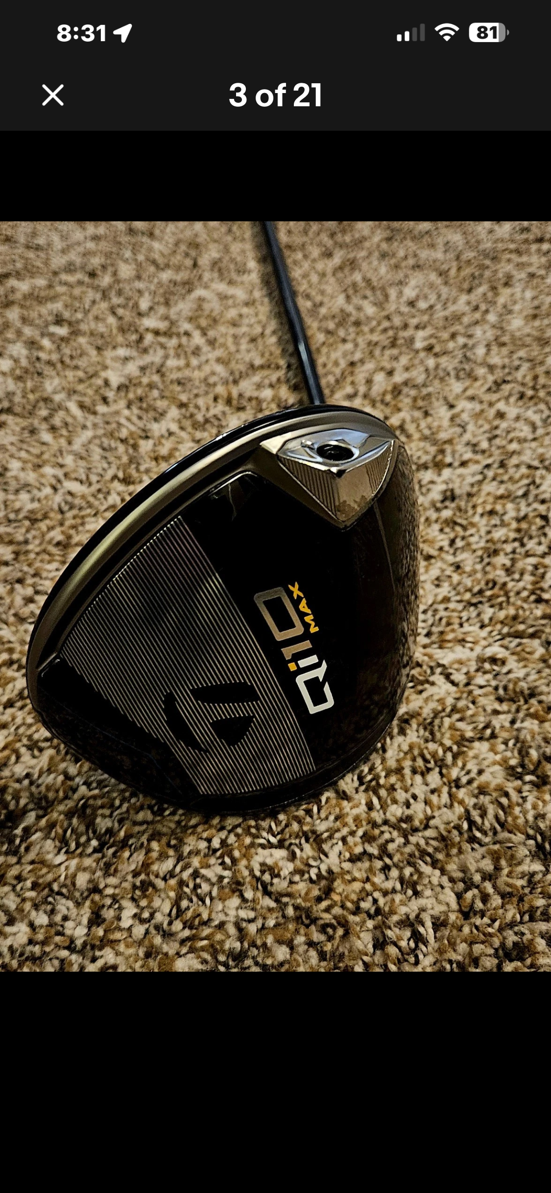 TaylorMade Qi10 Max 9° driver Stiff Flex LH