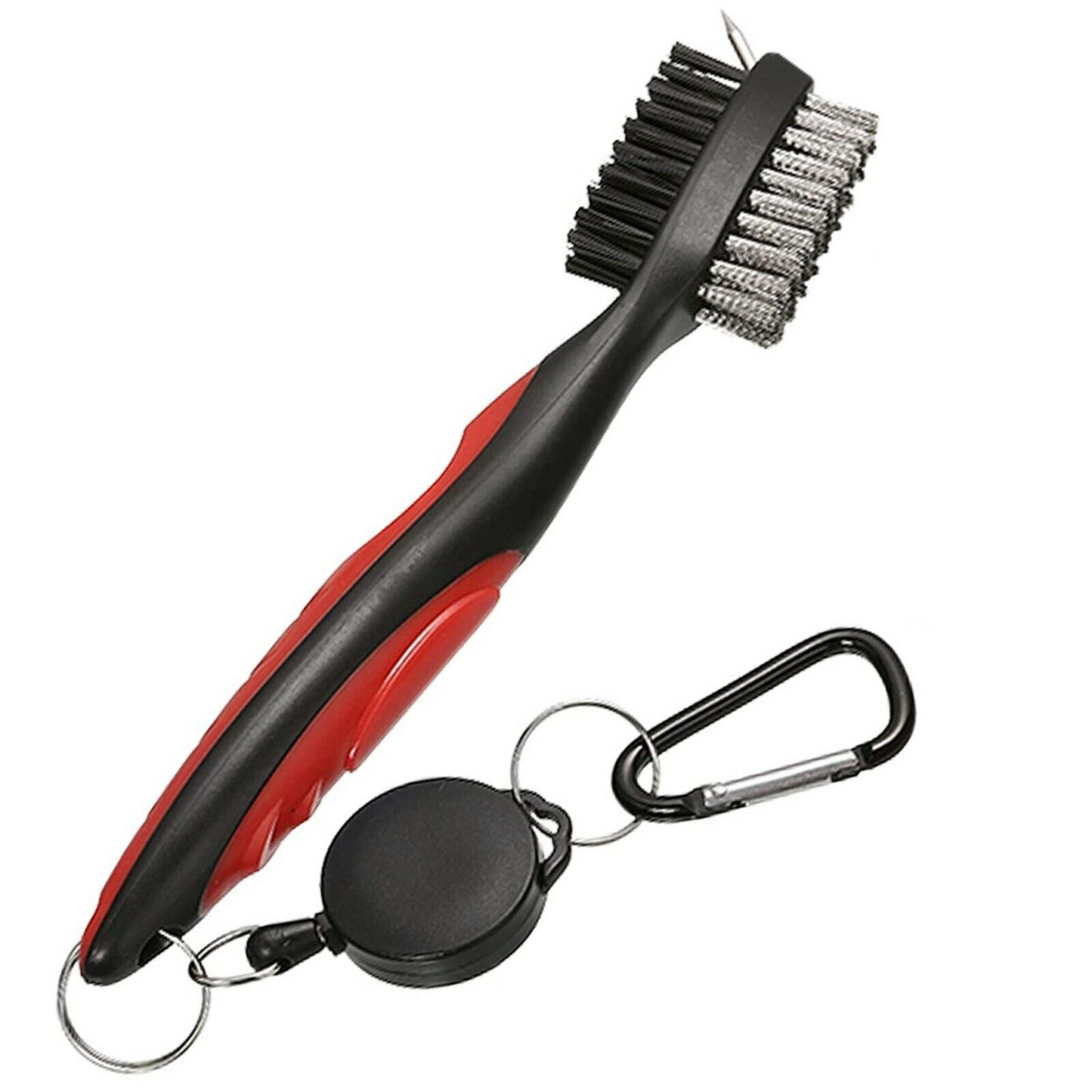 Double Sided Golf Club Brush Tool Kit Groove Cleaner Cleaning Tool Retractable