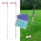 2 Pack V-Shaped Golf Club Stand With Golf Towels Set of 2 Keeps Your Clubs Clean, Dry & Visible, V-Stick Club Stand Made of Highly Durable Stainless Steel - Easy to Carry Golf Club Holder