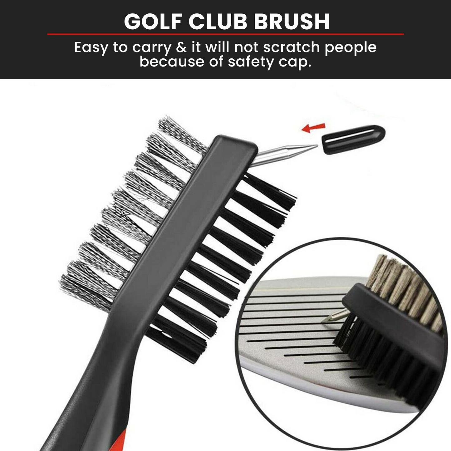 Golf Club Brush - Black