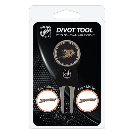 NHL Custom Golf Divot Tools with 3 Double-Sided Magnetic Ball Marker (Anaheim Ducks)