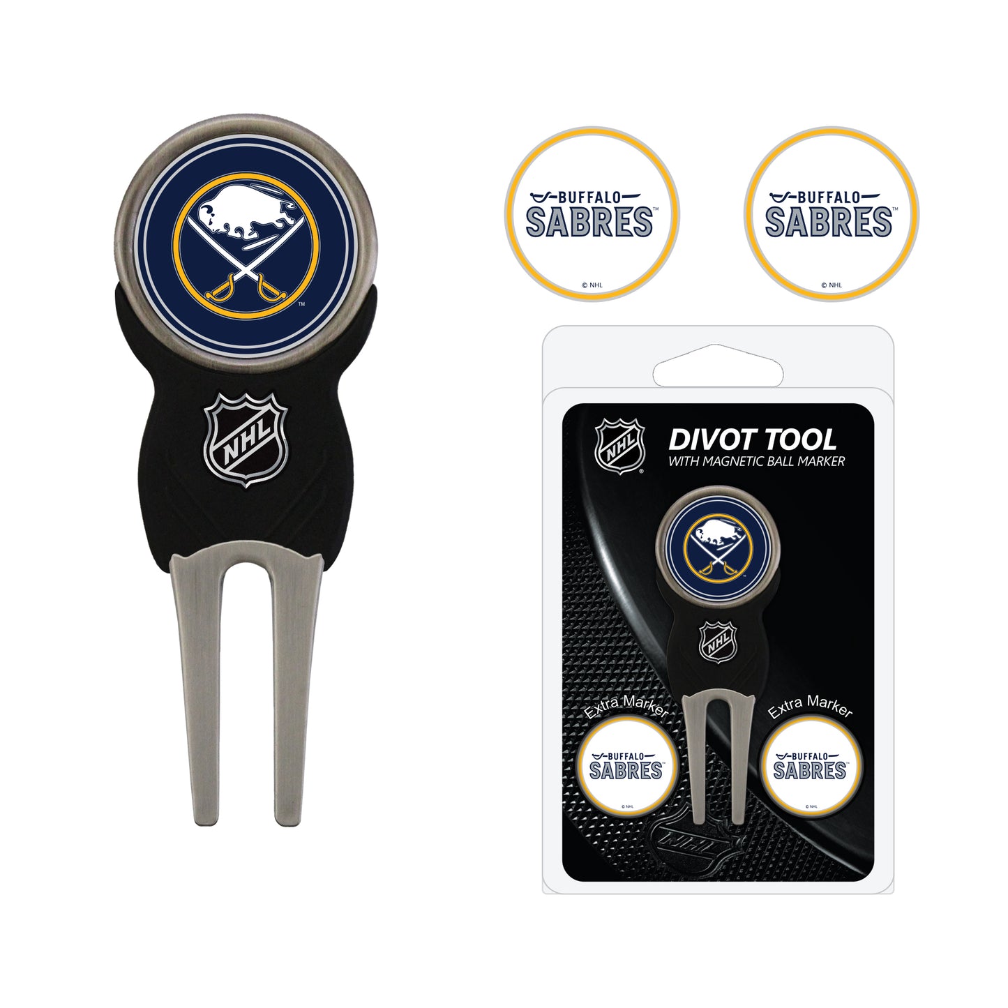 NHL custom golf divot tools - buffalo sabres