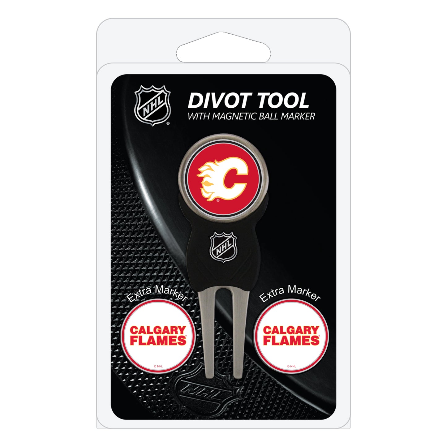 NHL custom golf divot tools - calgary flames
