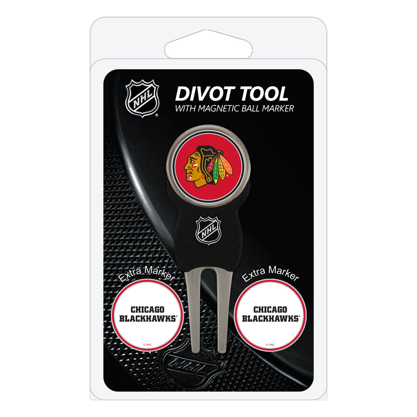 NHL custom golf divot tools - Chicago Blackhawks