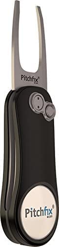 Pitchfix Divot Repair Tool Fusion 2.5 with Removable Ball Marker (Gunmetal/Blue)
