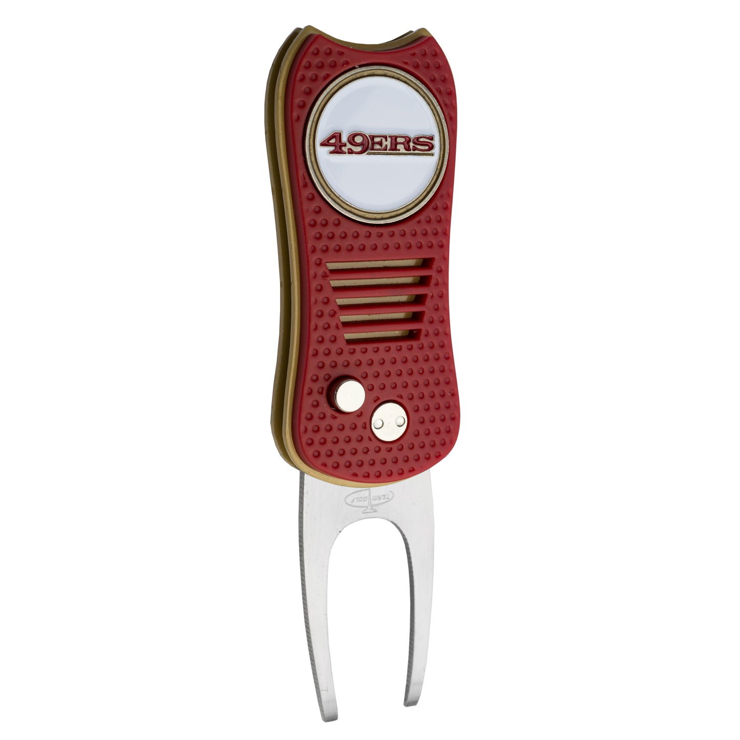 NFL Switchblade Divot Repair Tool with Double-Sided Removable Magnetic Ball Marker (San Francisco 49ers)