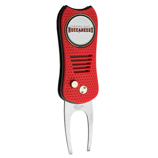 NFL Switchblade Divot Repair Tool with Double-Sided Removable Magnetic Ball Marker (Tampa Bay Buccaneers)