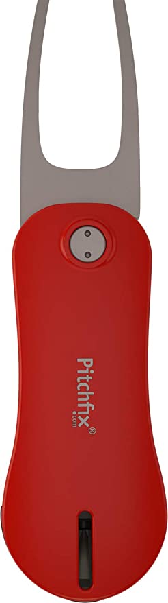 Pitchfix Switchblade Divot Tool Hybrid 2.0 with Removable Ball Marker (Red/White)