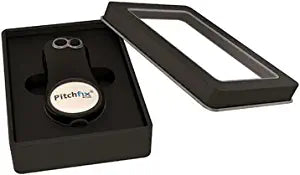 Pitchfix Solo Tin Set Includes Fusion 2.5 Divot Repair Tool with Removable Ball Marker (Black)