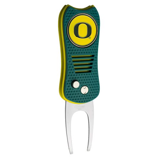 NCAA Switchblade Divot Repair Tool with Double-Sided Removable Magnetic Ball Marker (Oregon Ducks)