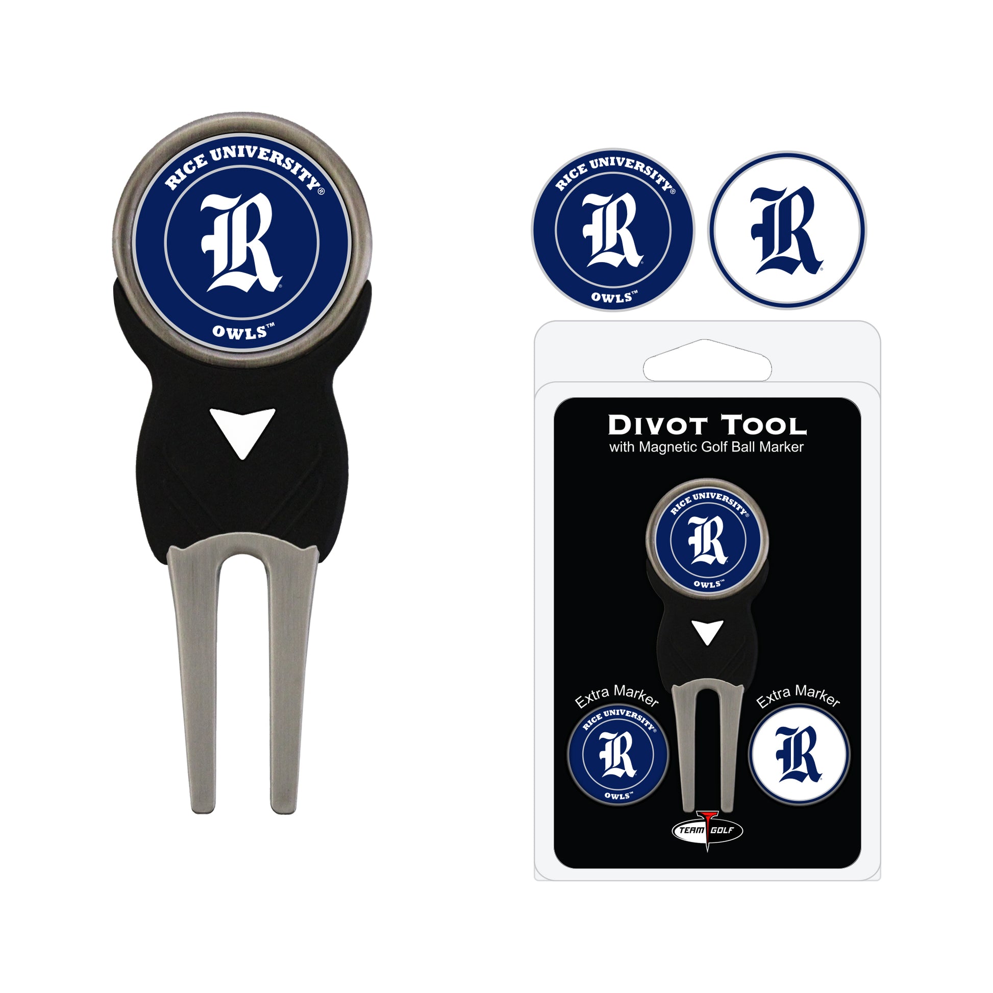 NCAA personalized golf divot tool - rice owls