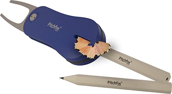 Pitchfix Switchblade Divot Tool Hybrid 2.0 with Removable Ball Marker (Royal Blue/White)