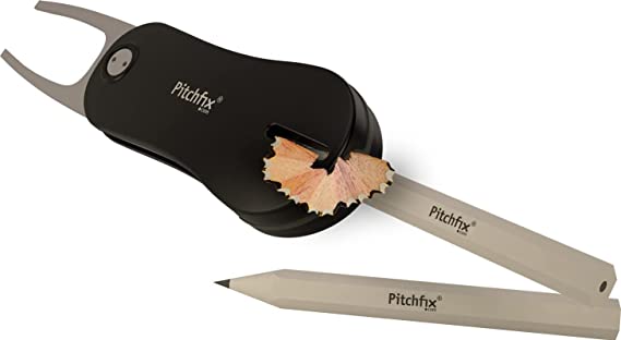 Pitchfix Divot Repair Tool Fusion 2.5 with Removable Ball Marker (Gunmetal/Blue)