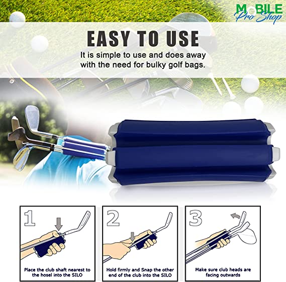 blue golf club holder