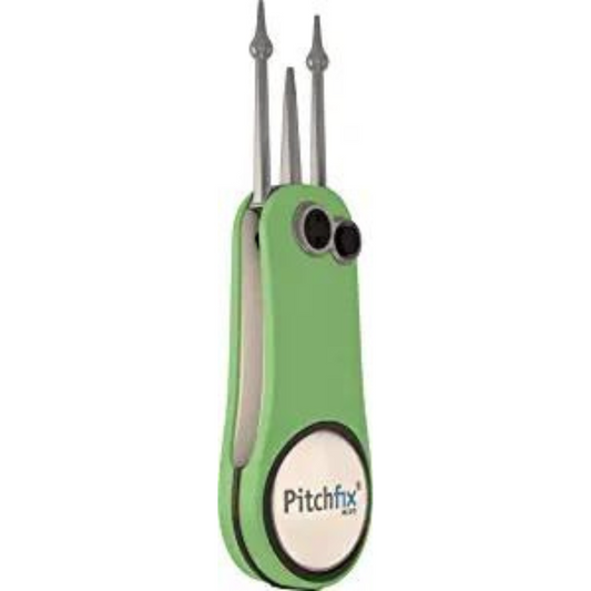 Pitchfix Divot Repair Tool Fusion 2.5 with Removable Ball Marker ( Lt Green/White)