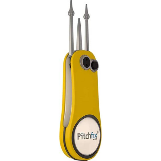 Pitchfix Divot Repair Tool Fusion 2.5 with Removable Ball Marker (Yellow/White)