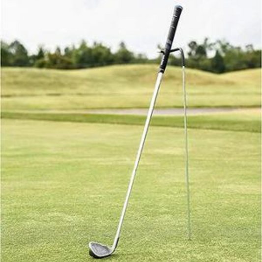 V-Shaped Golf Club Stand and Club Caddy  Made of Highly Durable Zinc Plated Steel (Black)