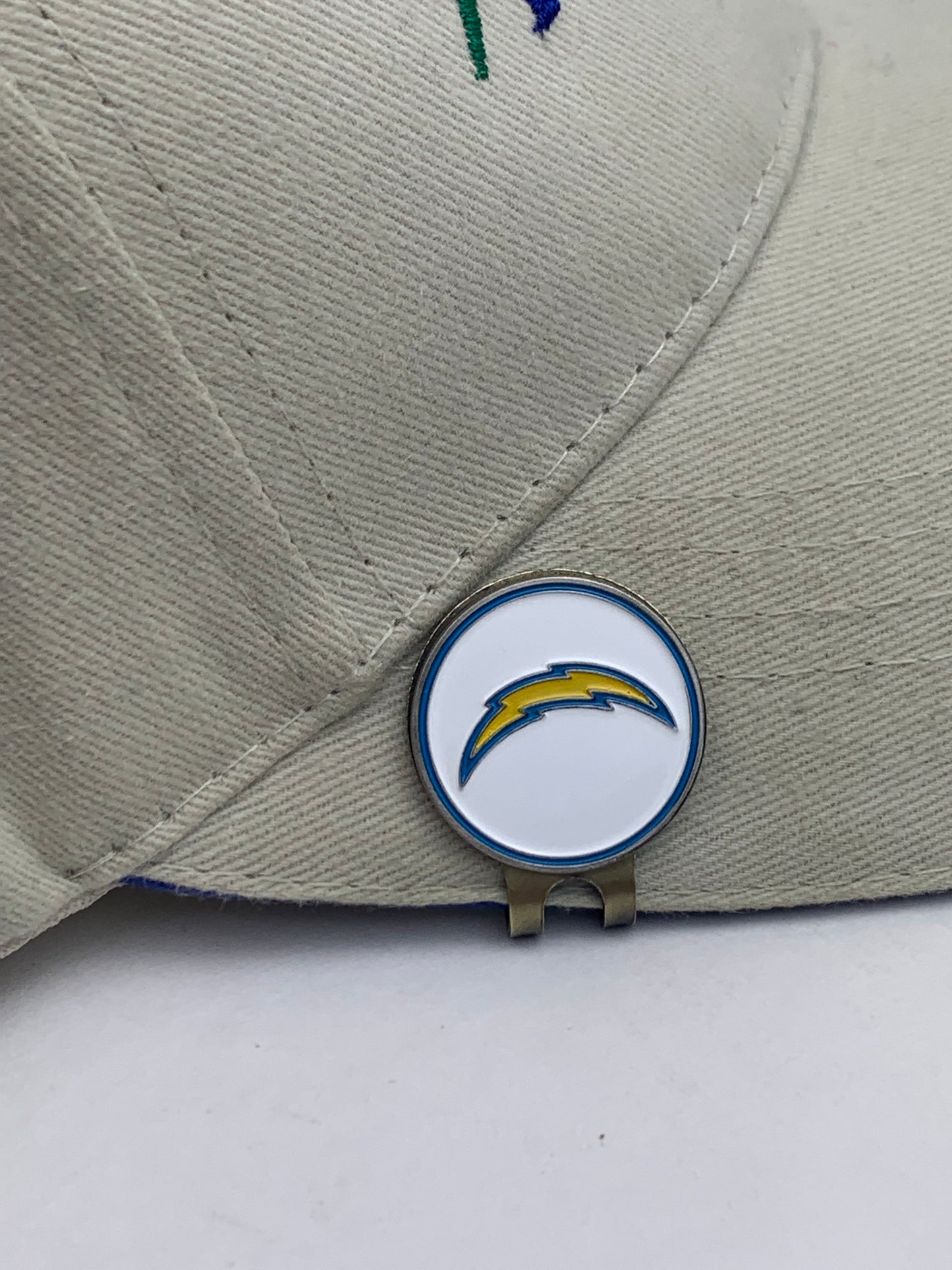 Stainless Steel NFL Unique Golf Ball Markers with Hat Clip (Los Angeles Chargers)