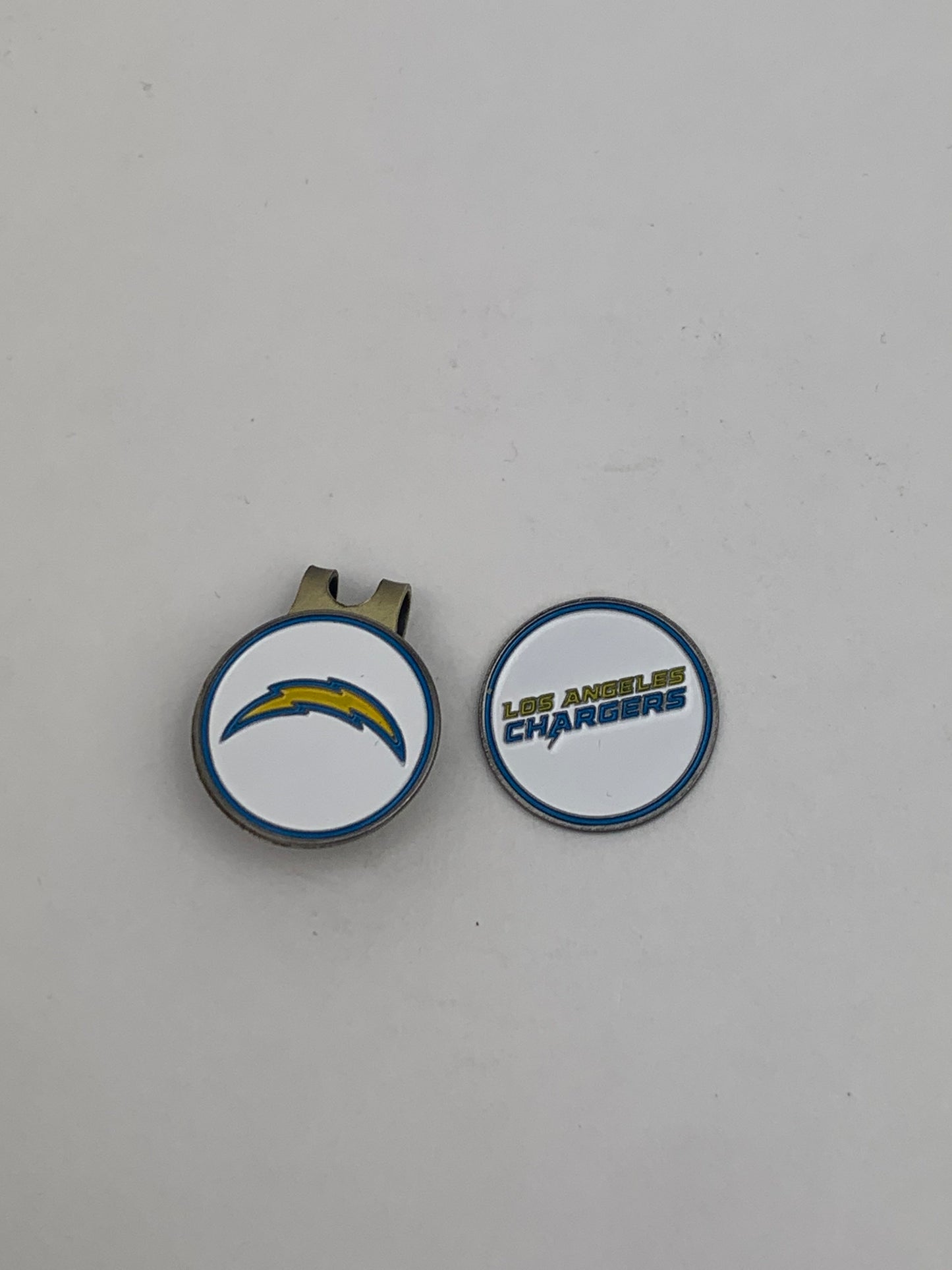 Stainless Steel NFL Unique Golf Ball Markers with Hat Clip (Los Angeles Chargers)